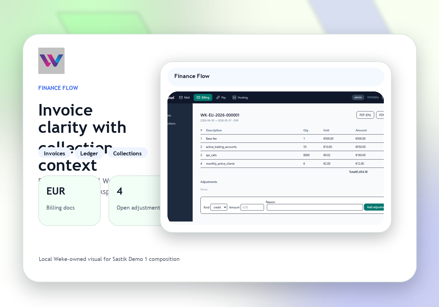 Weke Finlyc fallback artwork for finance approvals, checks, and compliance operations.